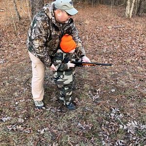 Having fun with my grandson