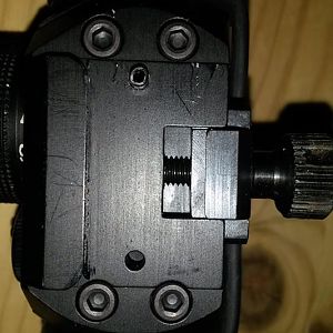 Sights mounting screw and the pin that hold the sight steady on the rifle
