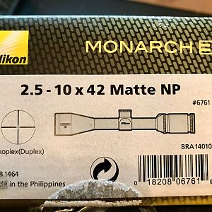 Nikon Monarch3 2.5x10x42 Riflescope