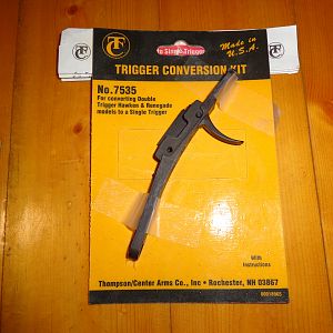 Thompson Center trigger conversion from double to single trigger