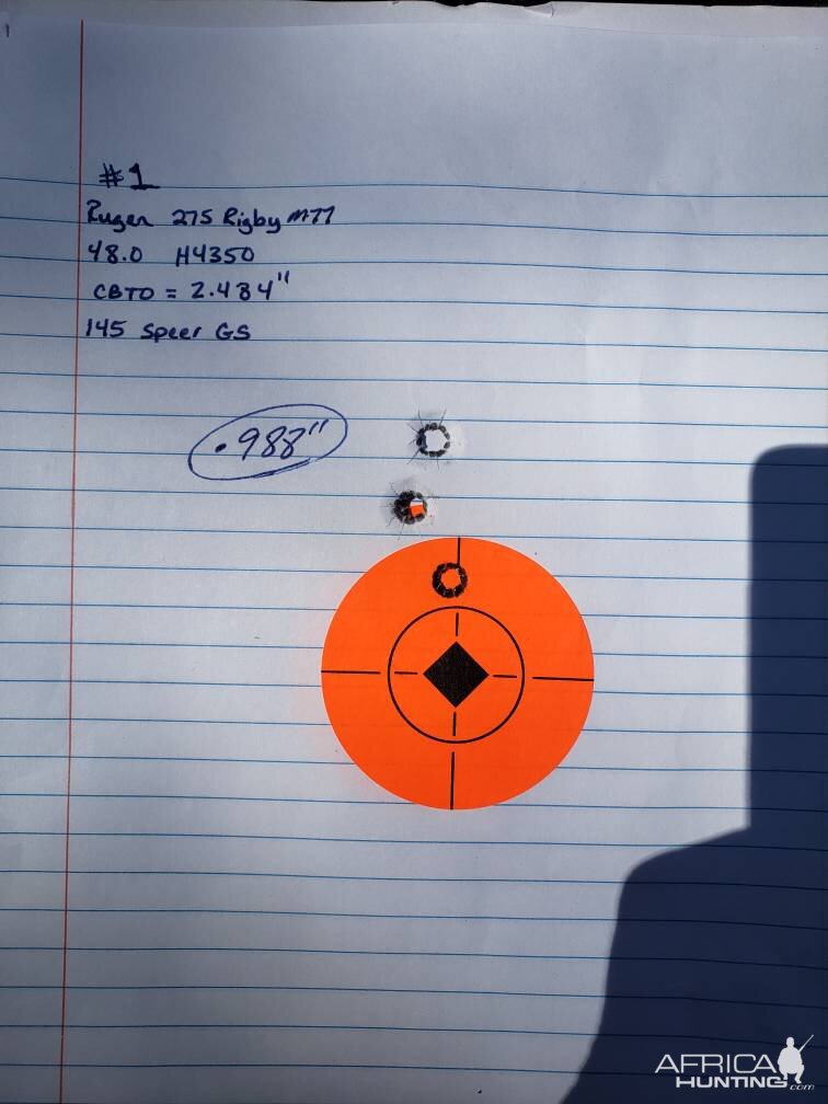 145 grain Speer Grand slam Range Shots